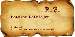 Mathisz Nefelejcs névjegykártya